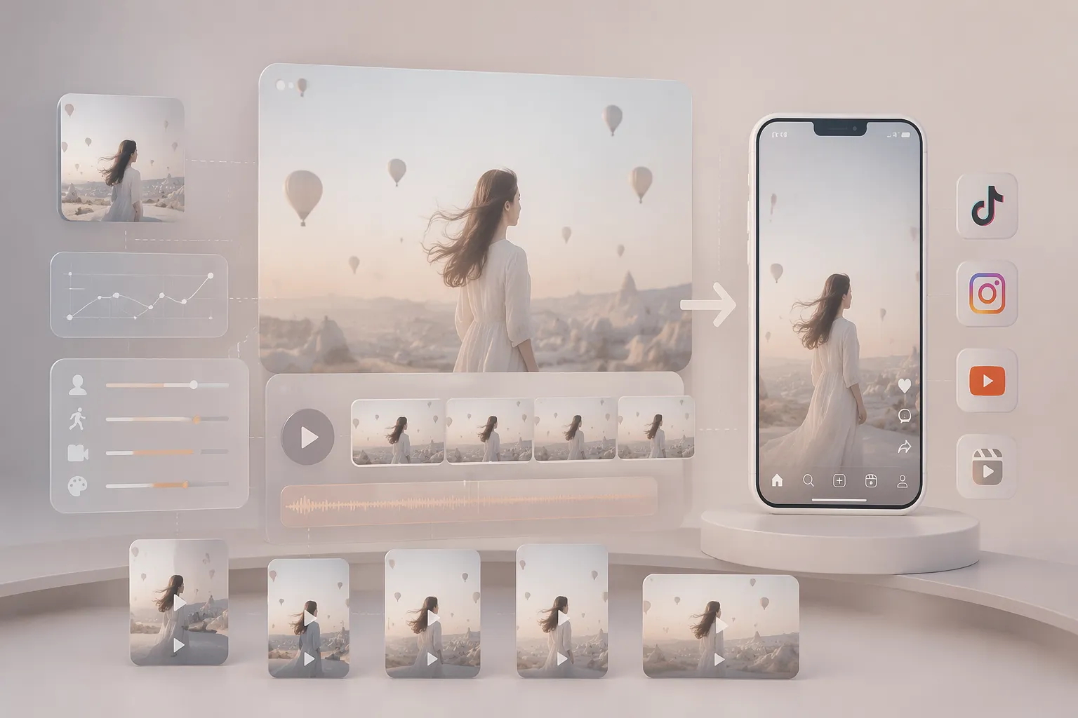 Generate various social media videos with an AI video generator