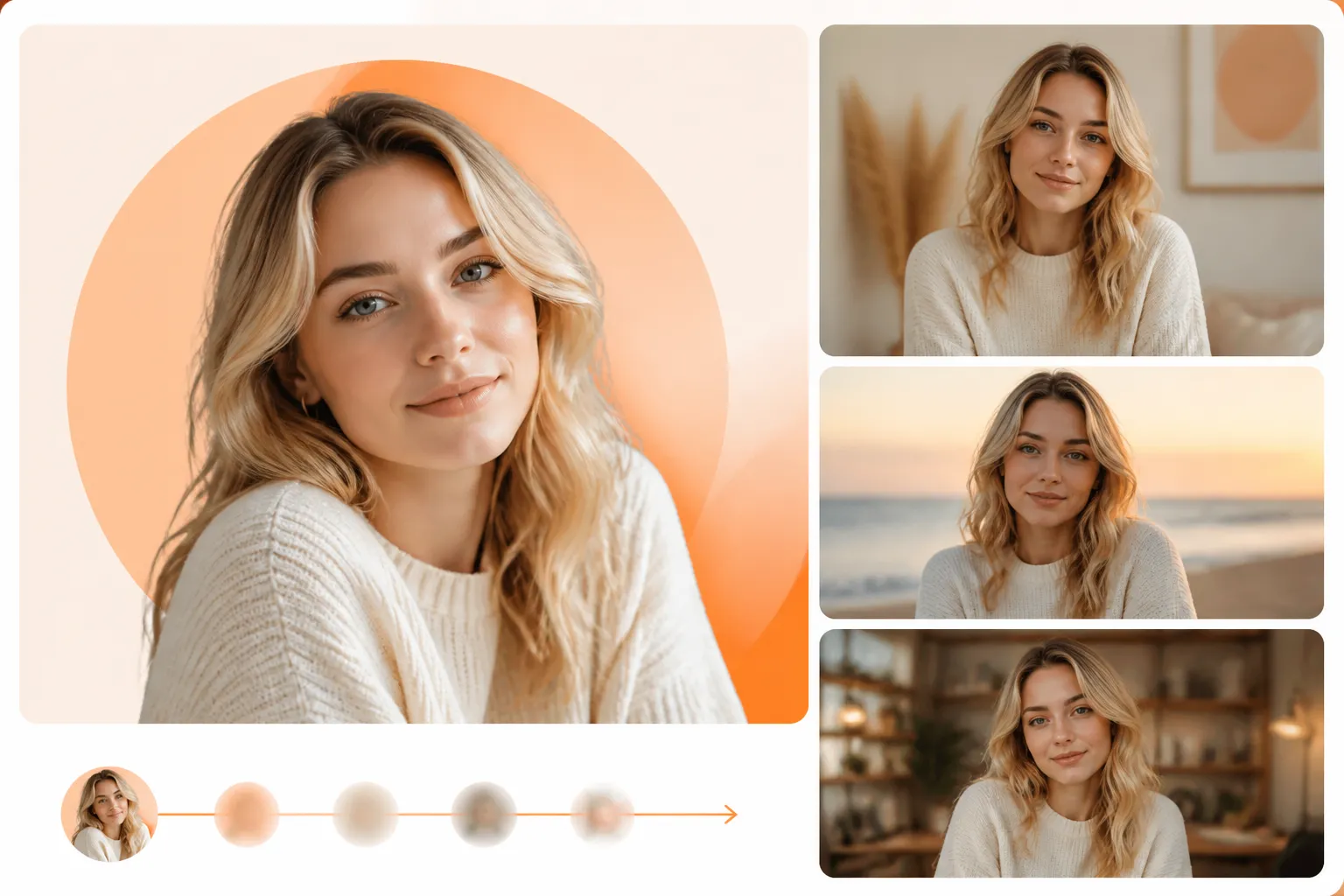 Portrait animation for a creator introduction