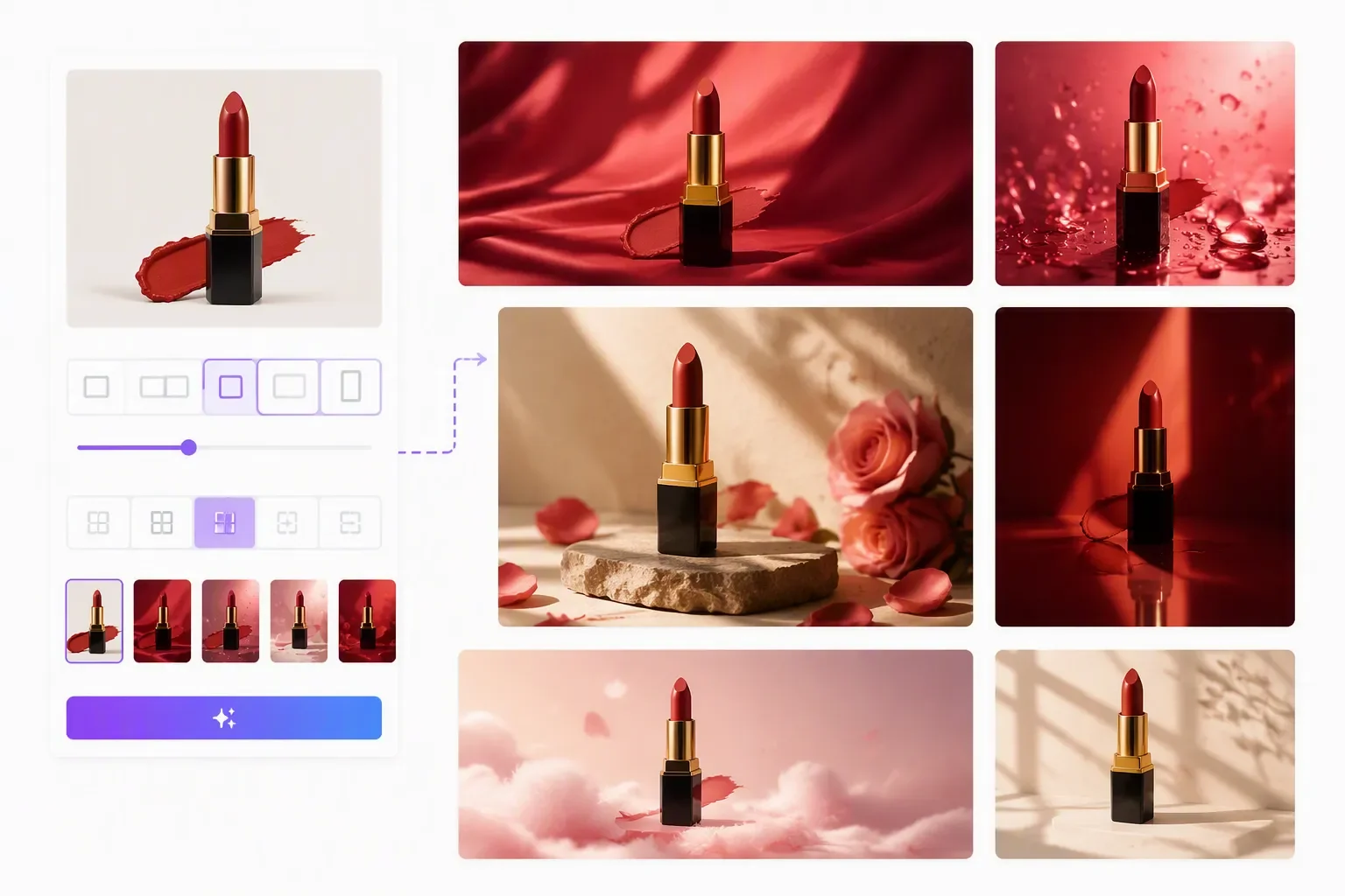 EzCreate-Alternative für mehrere Produktszenen aus einem Ausgangsbild