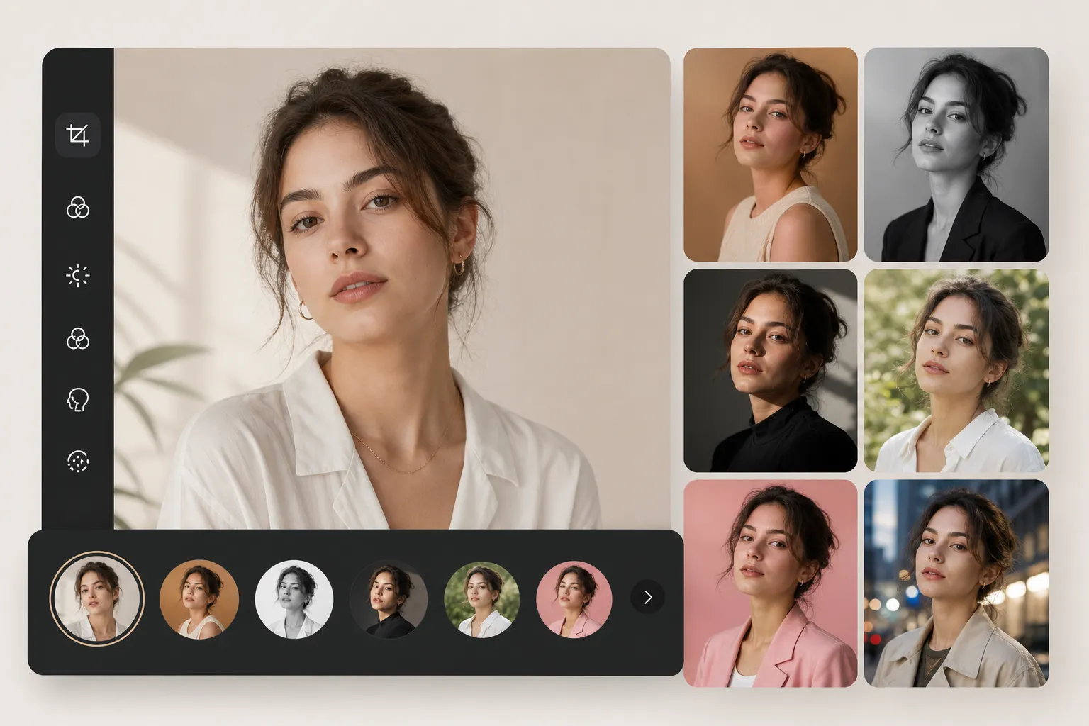 AI edited portrait with a new visual style