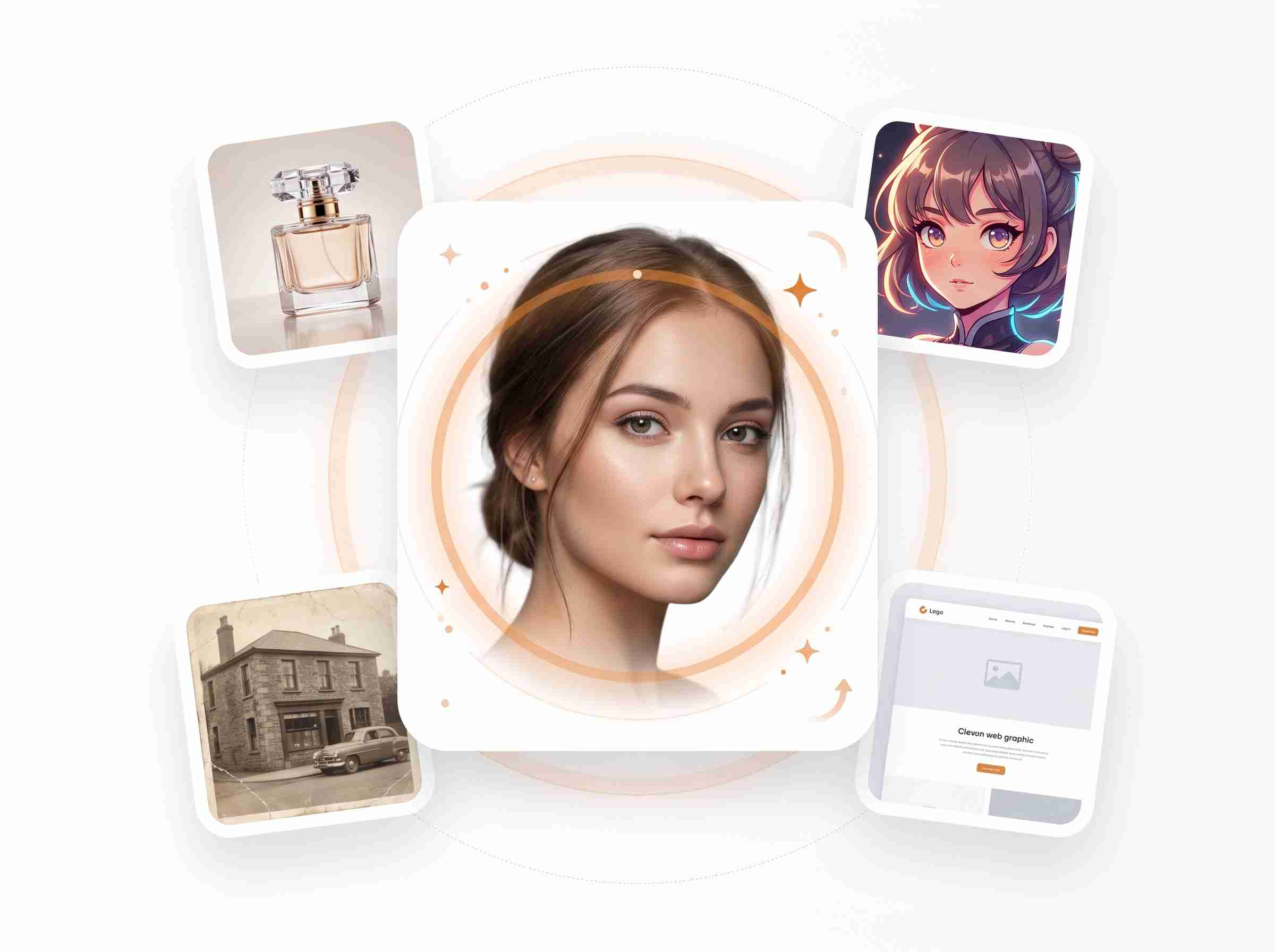 PhotoEditorAI AI 이미지 업스케일러로 인물 사진, 제품 사진, 애니메이션 이미지, 오래된 사진, 웹 그래픽을 개선
