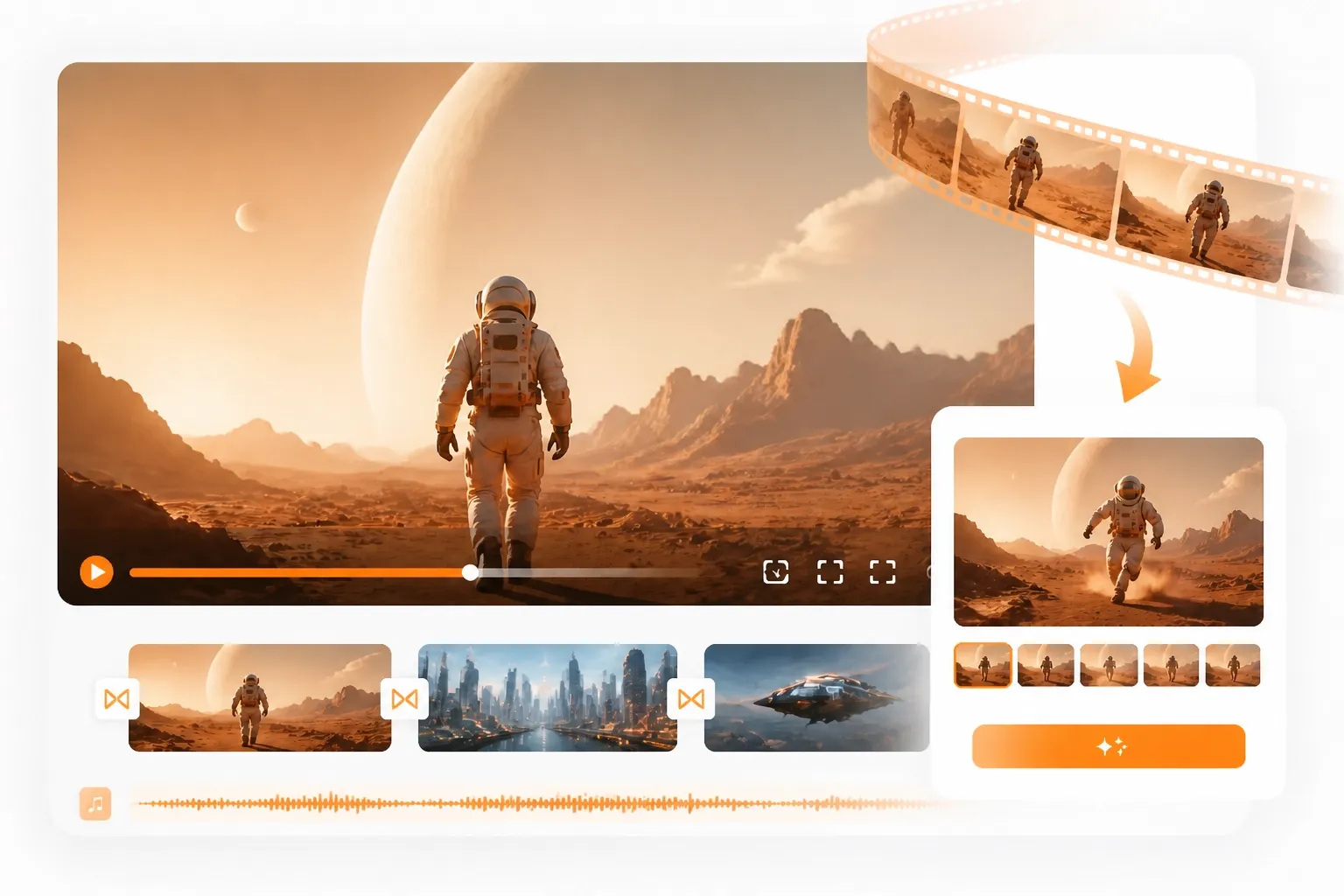 Storyboard concept turned into an AI video
