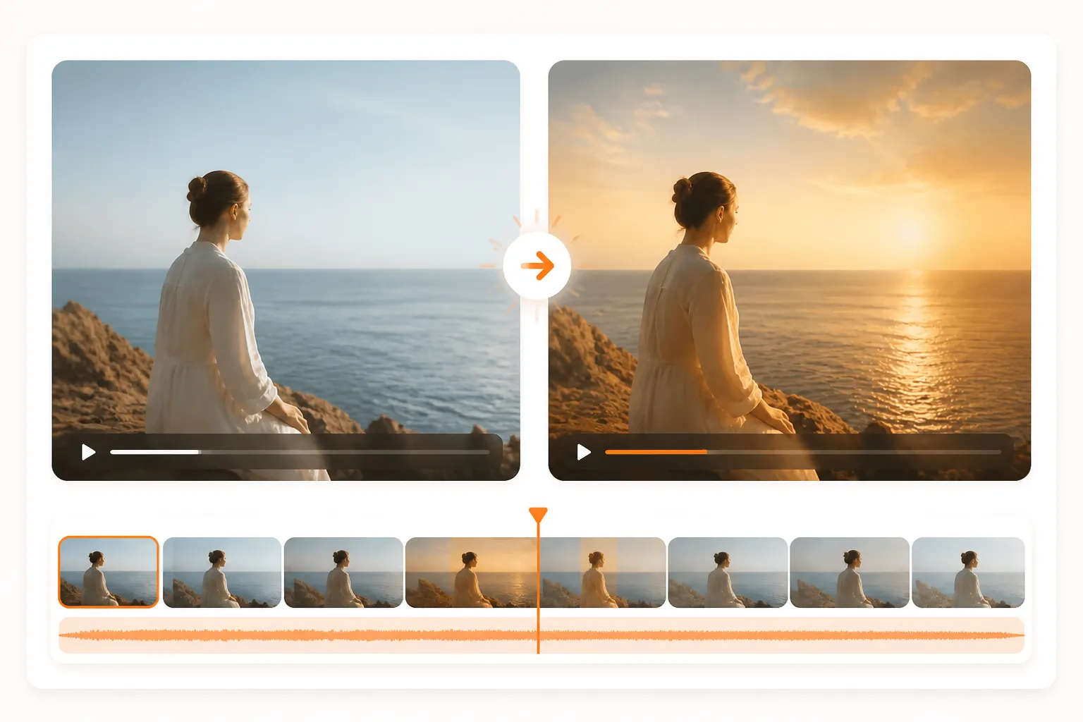 Existing video edited with AI